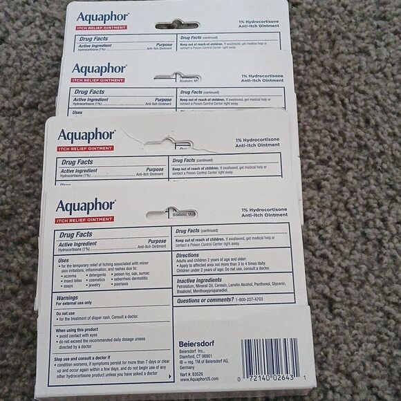 Aquaphor Itch Relief Ointment, 1% Hydrocortisone Anti Itch Skin Ointment… - Picture 6 of 6